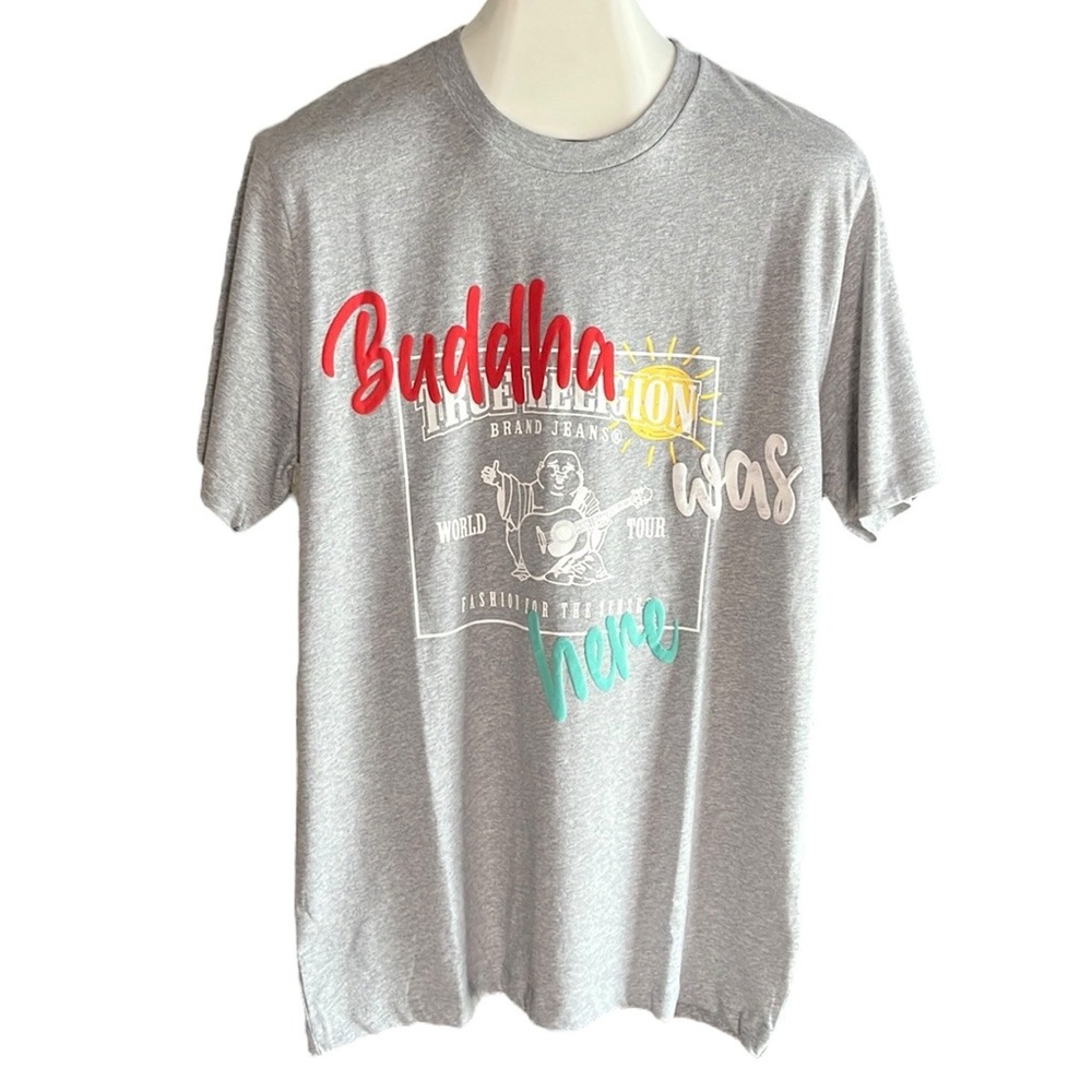 MENS TRUE RELIGION BUDDHA WAS HERE TEE